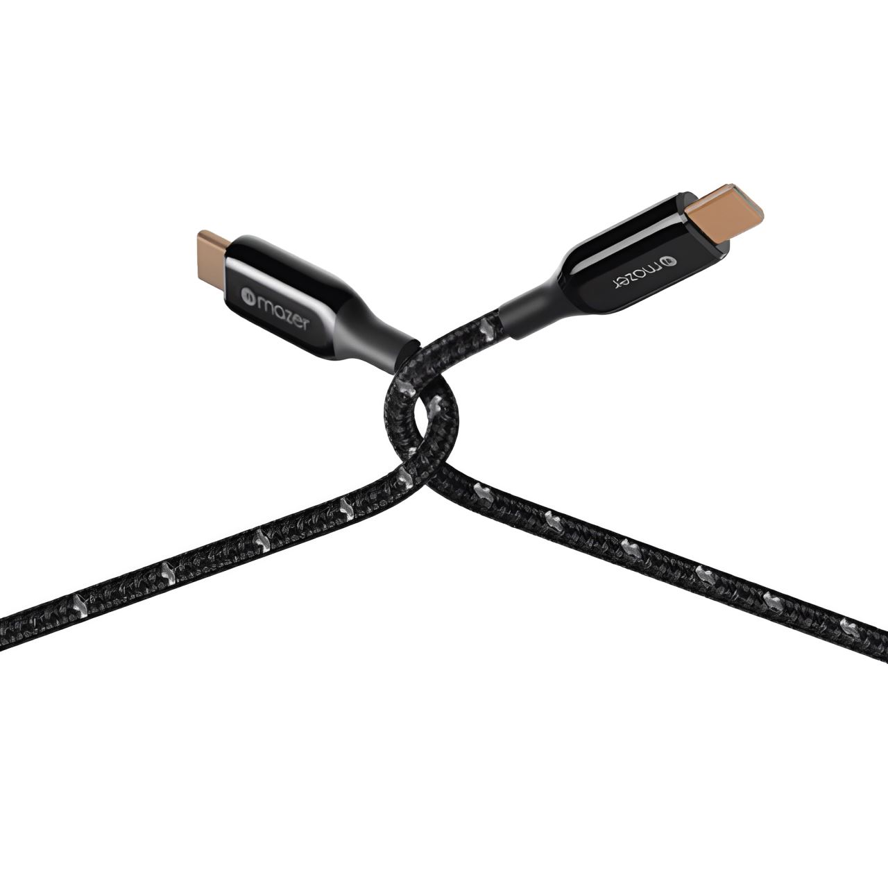 Cáp sạc nhanh và truyền dữ liệu Type-C - Type-C 100W 0.5m Mazer M-PL3PRO-C2C50-BK - Độ bền dây
