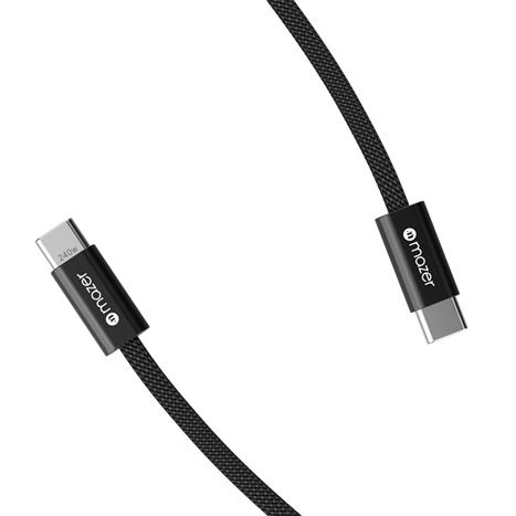 Cáp sạc nhanh và truyền dữ liệu Type-C - Type-C 240W 1m Mazer M-FLEX2-C1M-BK Màu Đen