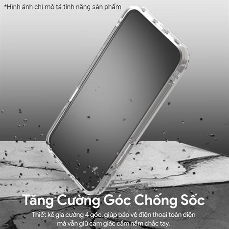Ốp lưng iPhone 15 Pro Max PC TPU DEKEY Crystal case Màu Trắng