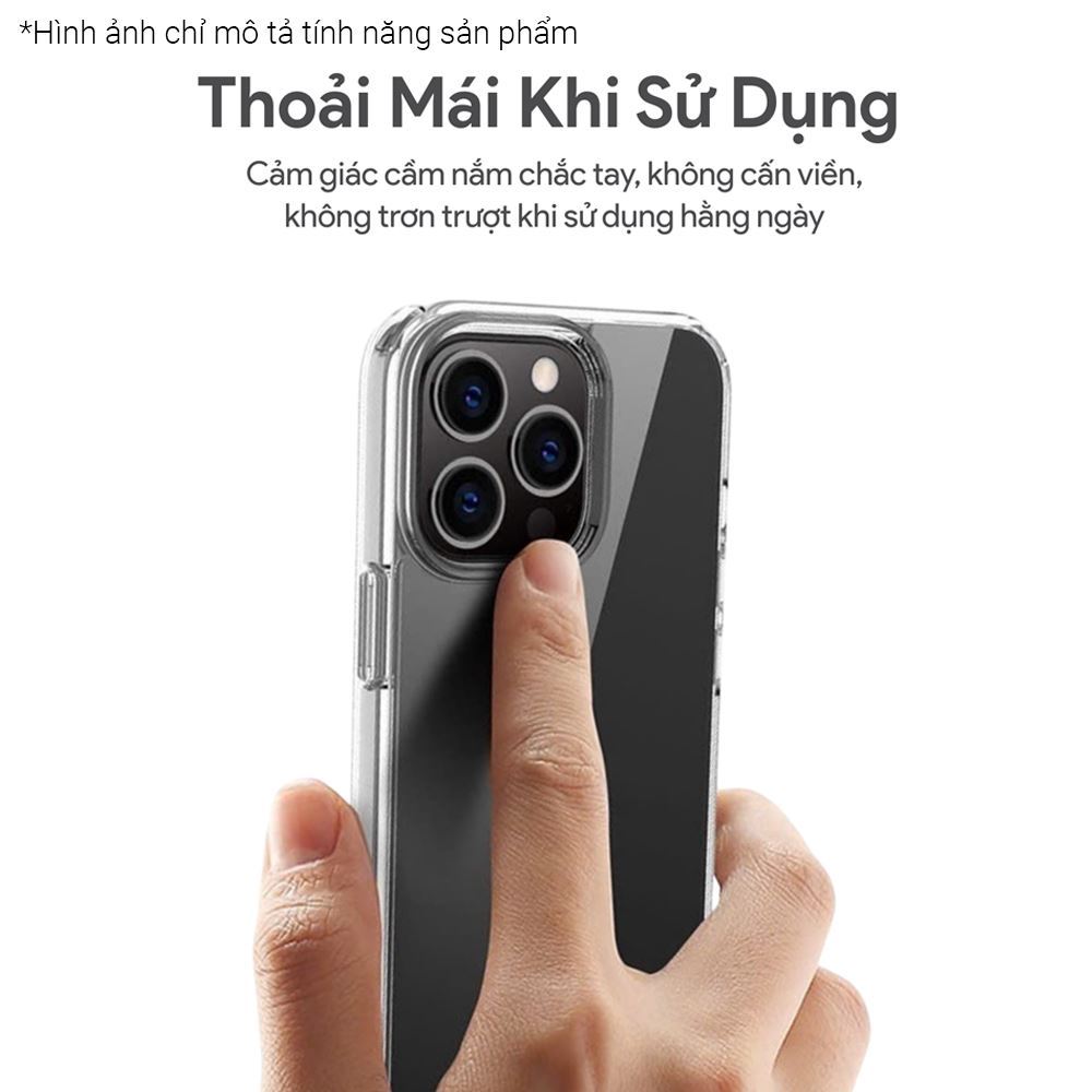 Ốp lưng iPhone 16 Pro Max PC TPU DEKEY Crystal case Màu Trắng