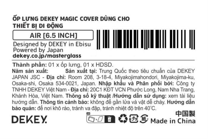 Ốp lưng iPhone Air PC TPU DEKEY Crystal case Màu Trắng