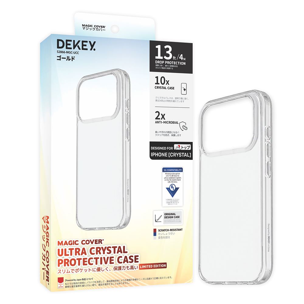 Ốp lưng iPhone 17 Pro TPU DEKEY Crystal case Màu Trắng