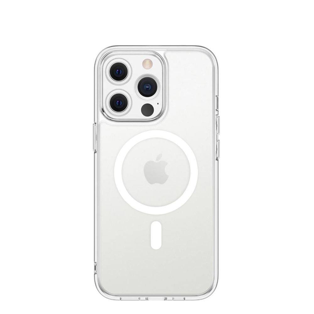 Ốp lưng MagSafe iPhone 13 Pro PC TPU DEKEY Crystal case Màu Trắng
