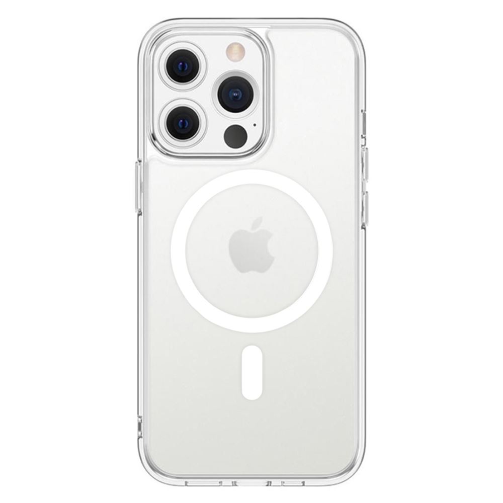 Ốp lưng MagSafe iPhone 13 Pro Max PC TPU DEKEY Crystal case Màu Trắng