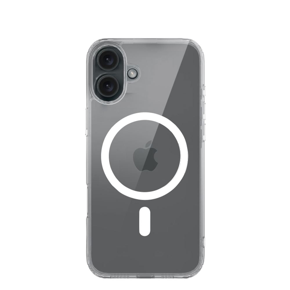 Ốp lưng MagSafe iPhone 16 PC TPU DEKEY Crystal case Màu Trắng