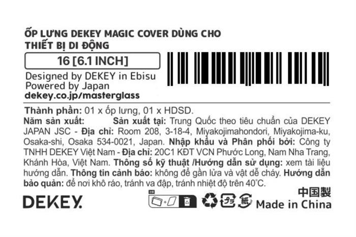 Ốp lưng MagSafe iPhone 16 PC TPU DEKEY Crystal case Màu Trắng