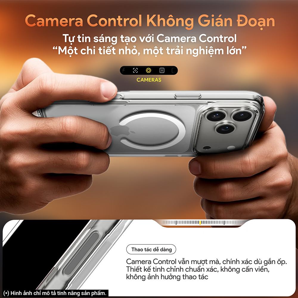 Ốp lưng MagSafe iPhone Air PC TPU DEKEY Crystal case Màu Trắng