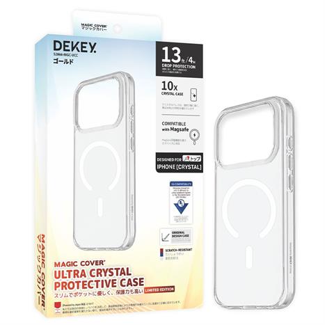 Ốp lưng MagSafe iPhone 17 Pro PC TPU DEKEY Crystal case Màu Trắng