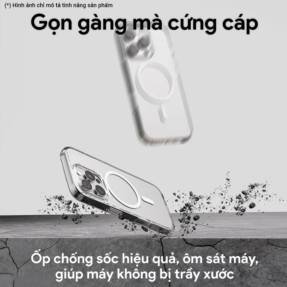 Ốp lưng MagSafe iPhone 17 Pro Max PC TPU DEKEY Crystal case - 5