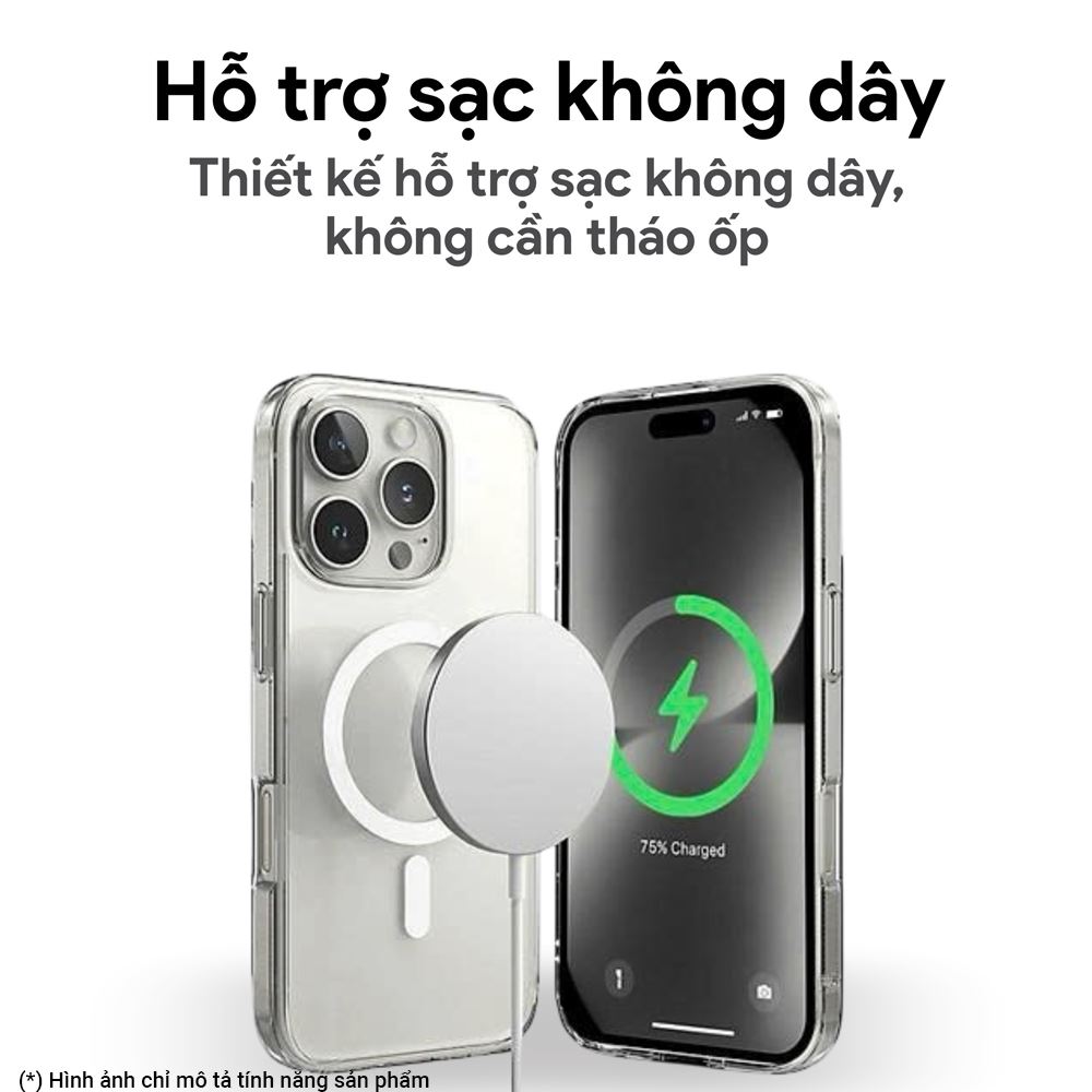 Ốp lưng MagSafe iPhone 17 Pro Max PC TPU DEKEY Crystal case - 8