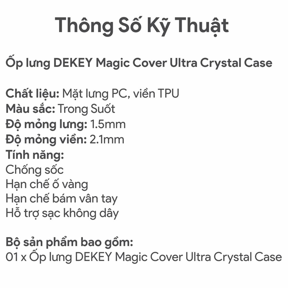 Ốp lưng MagSafe iPhone 17 Pro Max PC TPU DEKEY Crystal case - 9