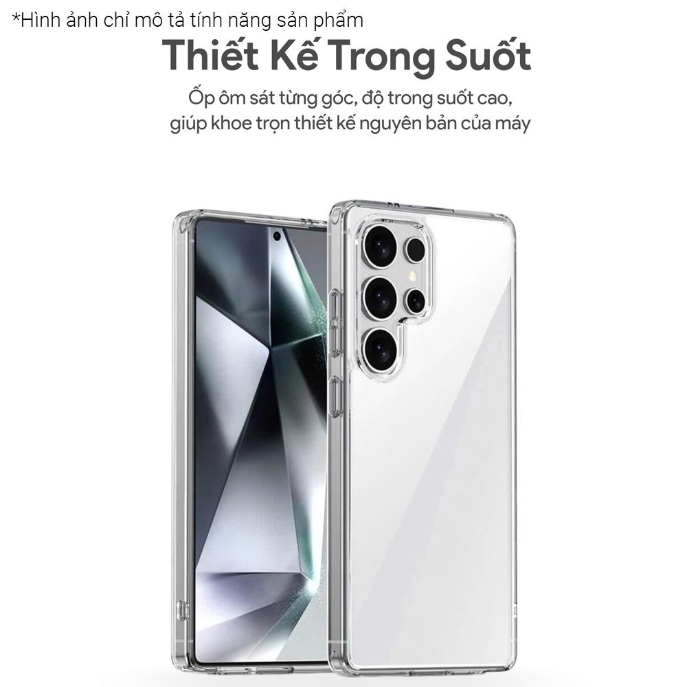 Ốp lưng Samsung Galaxy S24 PC TPU DEKEY Crystal case - 3