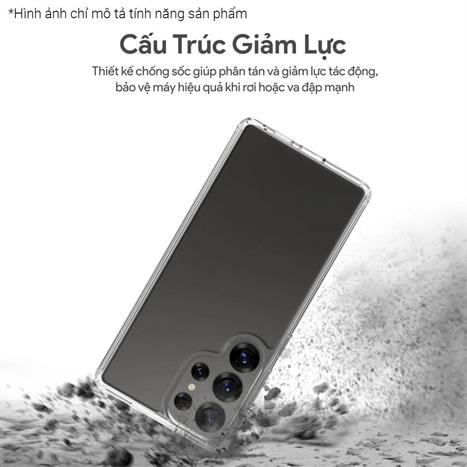 Ốp lưng Samsung Galaxy S24 PC TPU DEKEY Crystal case Màu Trắng