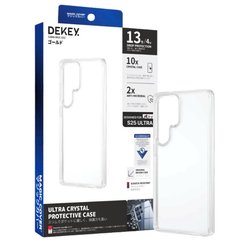 Ốp lưng Samsung Galaxy S25 Ultra PC TPU DEKEY Crystal case Màu Trắng