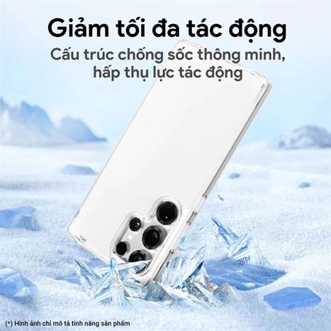Ốp lưng Samsung Galaxy S25 Ultra PC TPU DEKEY Crystal case Màu Trắng