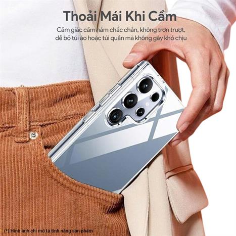 Ốp lưng Samsung Galaxy S25 Ultra PC TPU DEKEY Crystal case Màu Trắng