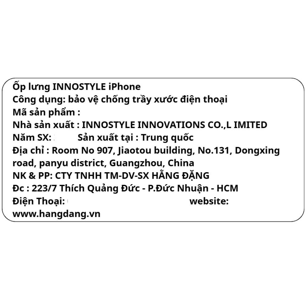Ốp lưng Magsafe iPhone 16 Pro PC TPU Innostyle MPC-01TRN-16P Màu Trắng