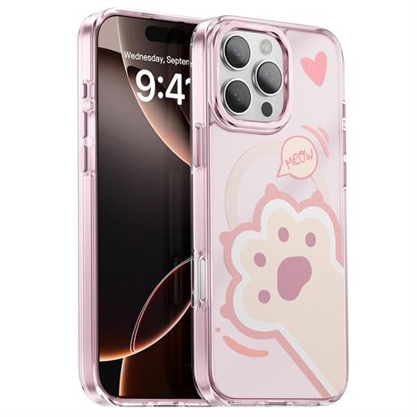 Ốp lưng Magsafe iPhone 16 Pro Max PC TPU Innostyle MPC-PK01-16PM Màu Trắng - Hồng