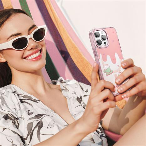 Ốp lưng Magsafe iPhone 16 Pro Max PC TPU Innostyle MPC-PK02-16PM Màu Trắng - Hồng