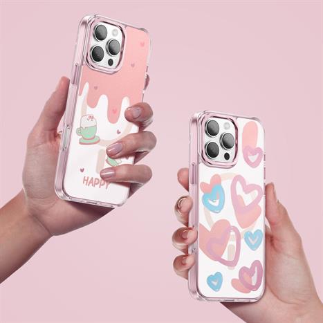 Ốp lưng Magsafe iPhone 16 Pro Max PC TPU Innostyle MPC-PK02-16PM Màu Trắng - Hồng