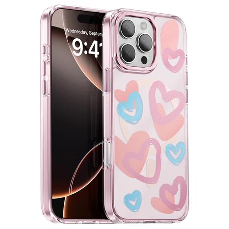 Ốp lưng Magsafe iPhone 16 Pro Max PC TPU Innostyle MPC-PK03-16PM Màu Trắng - Hồng