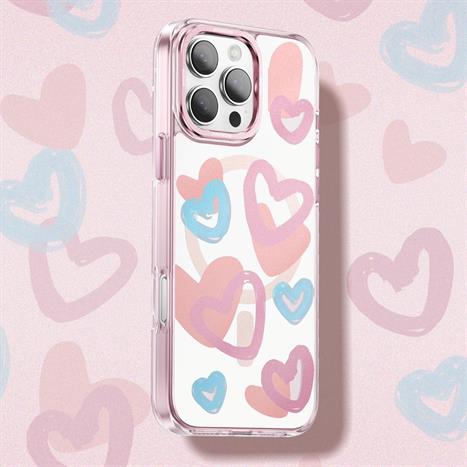 Ốp lưng Magsafe iPhone 16 Pro Max PC TPU Innostyle MPC-PK03-16PM Màu Trắng - Hồng