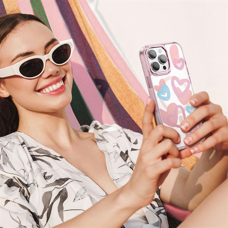 Ốp lưng Magsafe iPhone 16 Pro Max PC TPU Innostyle MPC-PK03-16PM Màu Trắng - Hồng