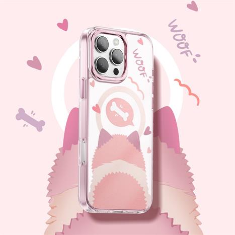 Ốp lưng Magsafe iPhone 16 Pro Max PC TPU Innostyle MPC-PK04-16PM Màu Trắng - Hồng