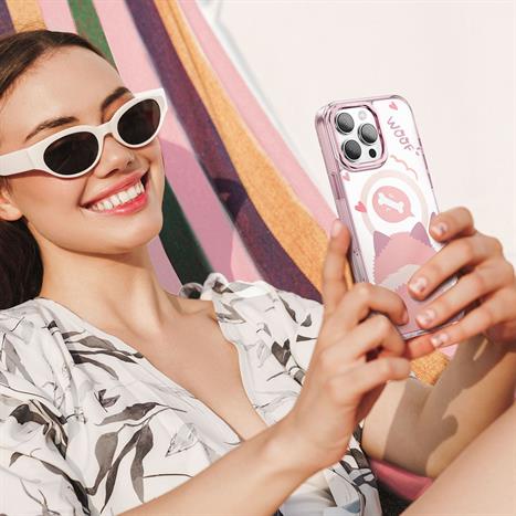 Ốp lưng Magsafe iPhone 16 Pro Max PC TPU Innostyle MPC-PK04-16PM Màu Trắng - Hồng