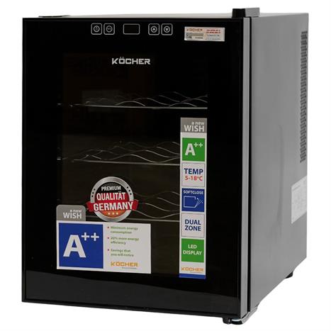 Tủ rượu vang Kocher 12 chai KWEU-1012B Pro Màu Đen