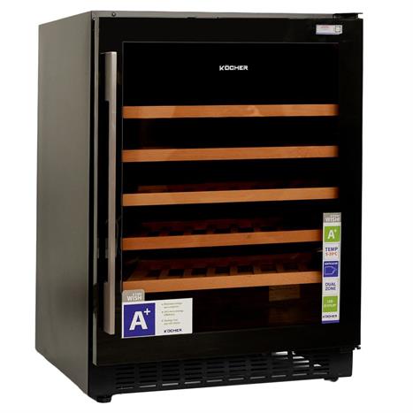 Tủ rượu vang Kocher 54 chai KWEU-1156B Màu Đen