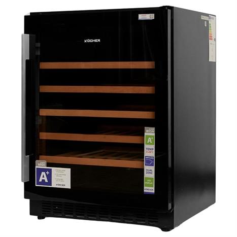 Tủ rượu vang Kocher 54 chai KWEU-1156B Màu Đen