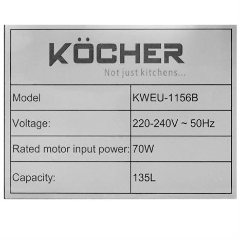 Tủ rượu vang Kocher 54 chai KWEU-1156B Màu Đen