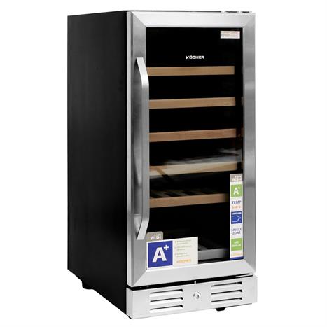 Tủ rượu vang Kocher 31 chai KWEU-1131B Màu Đen