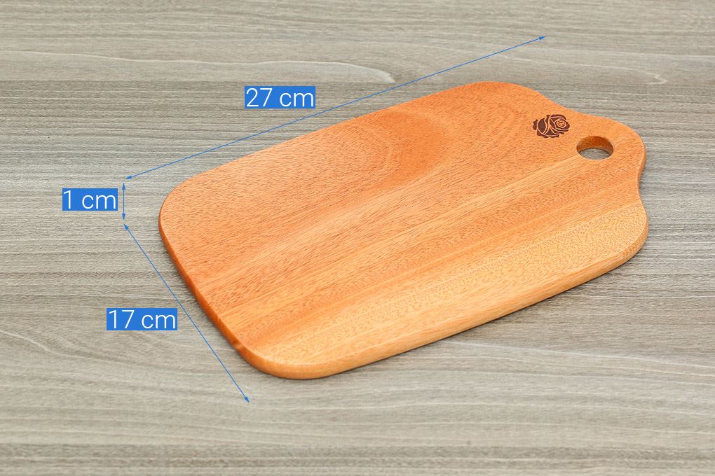 Thớt thái gỗ chữ nhật 27 x 17 cm Trường Sơn EV27 Màu Nâu