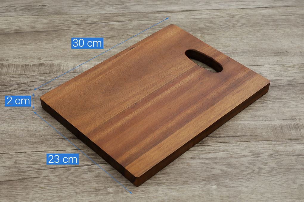 Thớt thái gỗ tràm chữ nhật 23 x 30 cm Trường Sơn ST30 Màu Đen - nâu