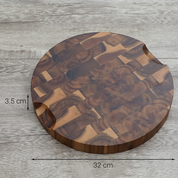 Thớt chặt gỗ tràm tròn 32cm Trường Sơn SLC32