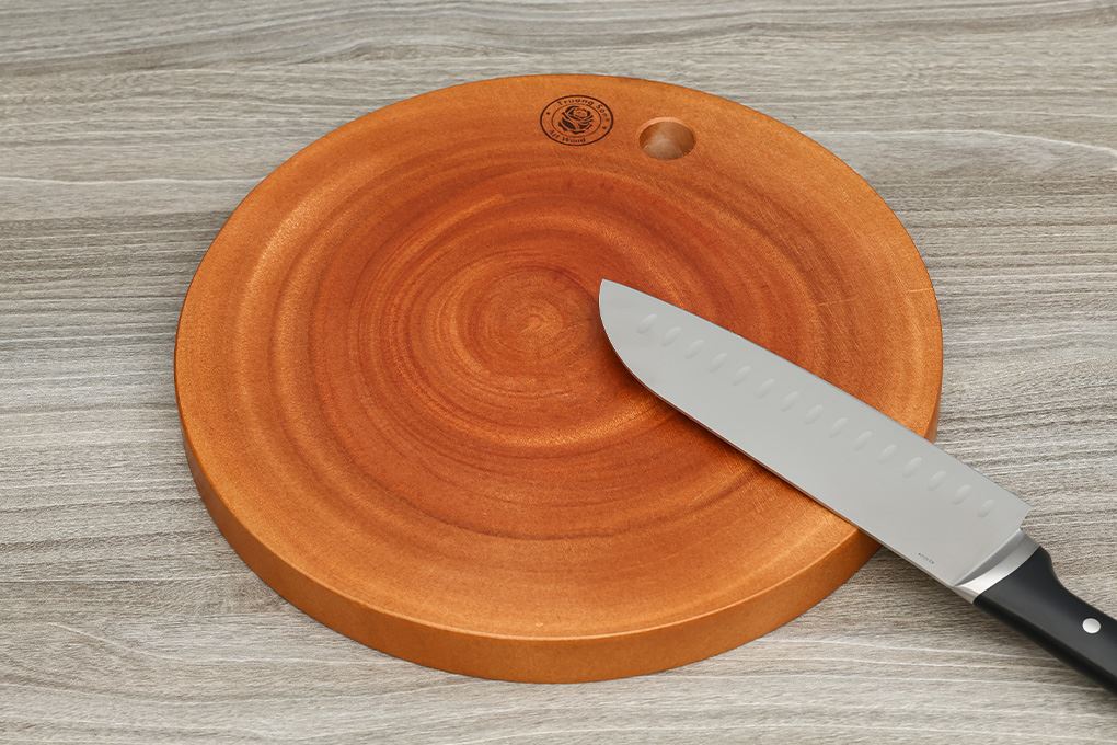 Thớt thái gỗ xà cừ tròn 28 cm Trường Sơn 280 Màu Nâu