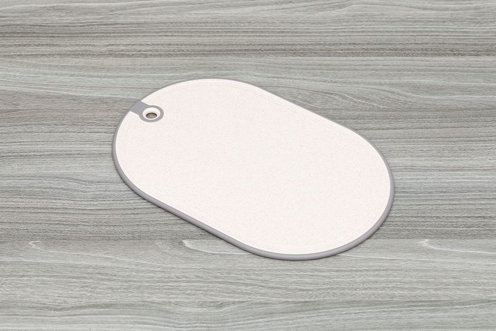 Bộ 2 thớt thái lúa mạch oval tròn 32 x 21 cm, 28 x 19 cm Delites CF7431 Màu Xám