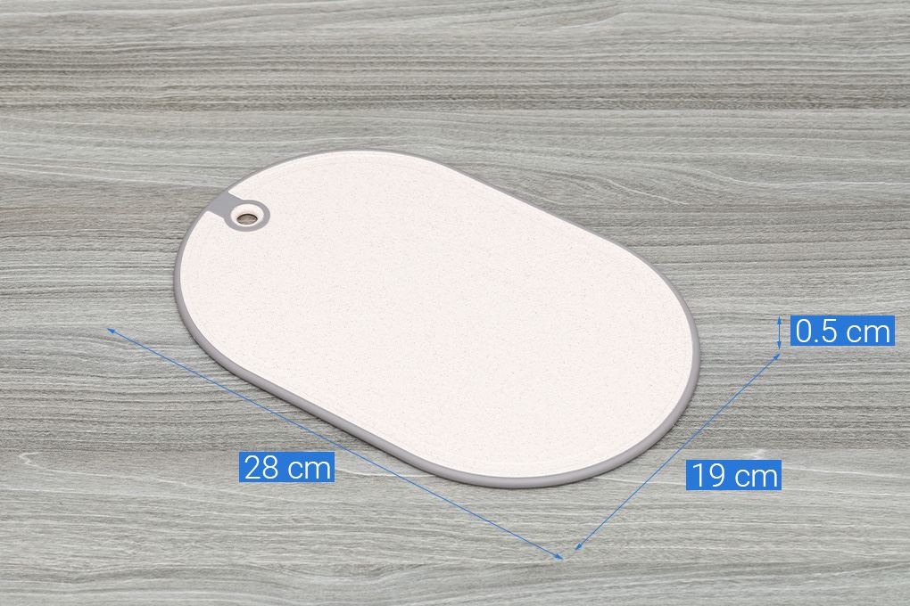 Bộ 2 thớt thái lúa mạch oval tròn 32 x 21 cm, 28 x 19 cm Delites CF7431 Màu Xám