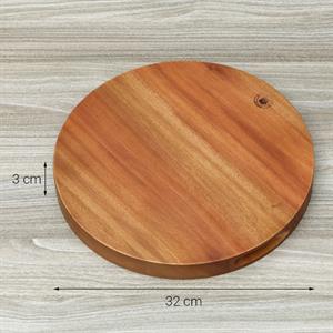 Thớt chặt gỗ xà cừ tròn 32 cm Trường Sơn RT320