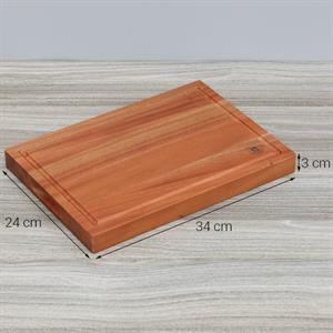 Thớt chặt gỗ xà cừ chữ nhật 34 cm Trường Sơn RT340