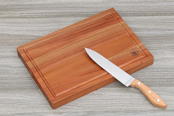 Thớt chặt gỗ xà cừ chữ nhật 34 cm Trường Sơn RT340 Màu Nâu