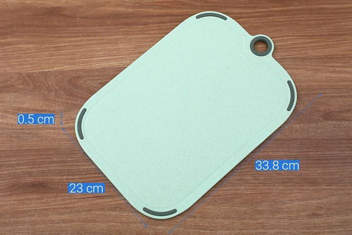 Thớt lúa mạch chữ nhật 33.8 cm Delites CF7491 Màu Xanh lá