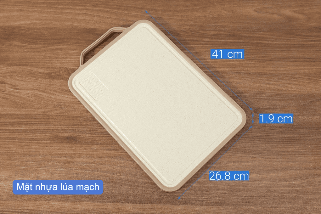 Thớt thái 2 mặt chữ nhật 41 cm Delites LK-2690 Màu Màu be