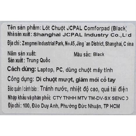 Miếng lót chuột JCPAL Comforpad Màu Đen
