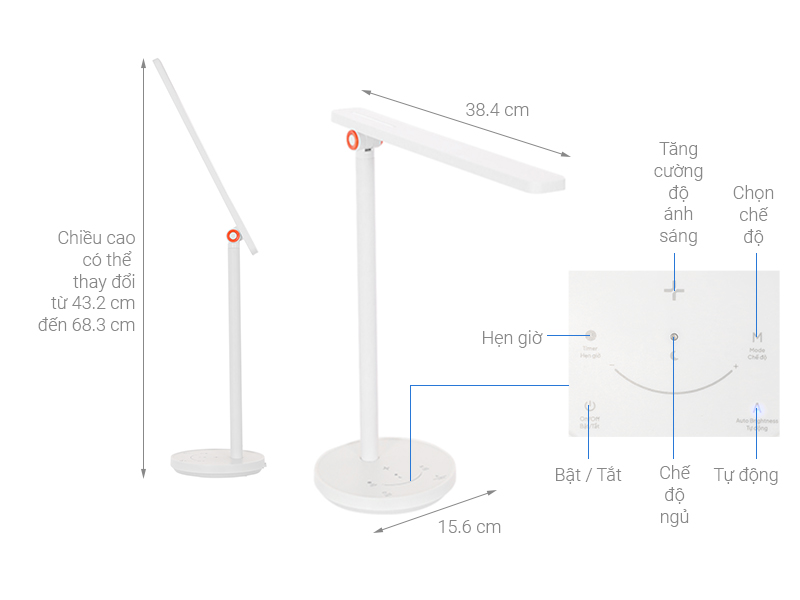 Đèn bàn Led thông minh HyperWork Nova HPW-DL02-WHT