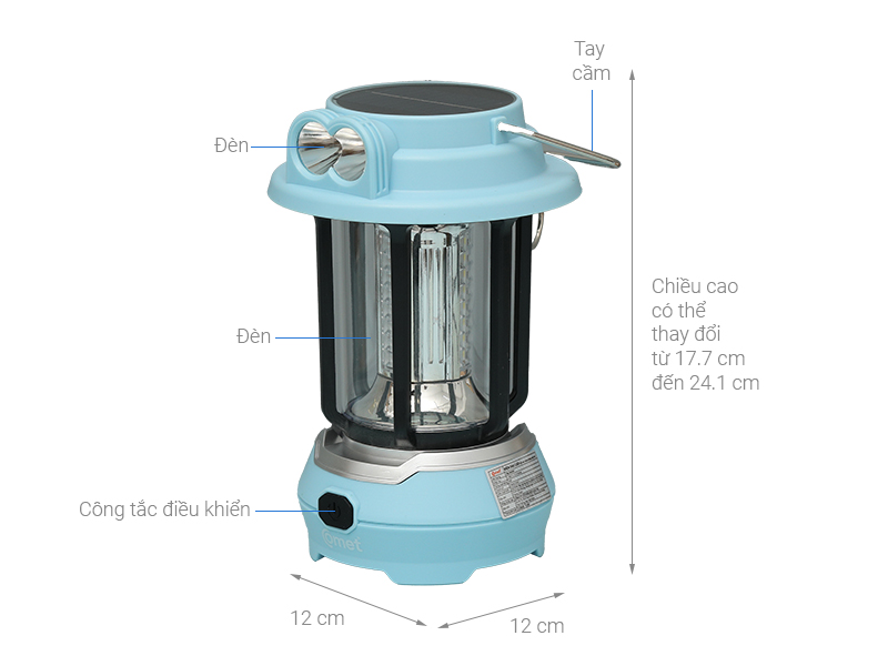 Đèn sạc năng lượng mặt trời Comet CRL3403S