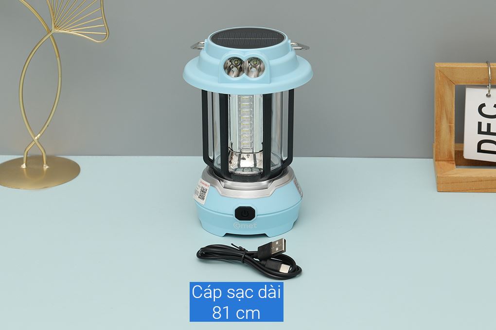 Đèn sạc năng lượng mặt trời Comet CRL3403S Màu Xanh