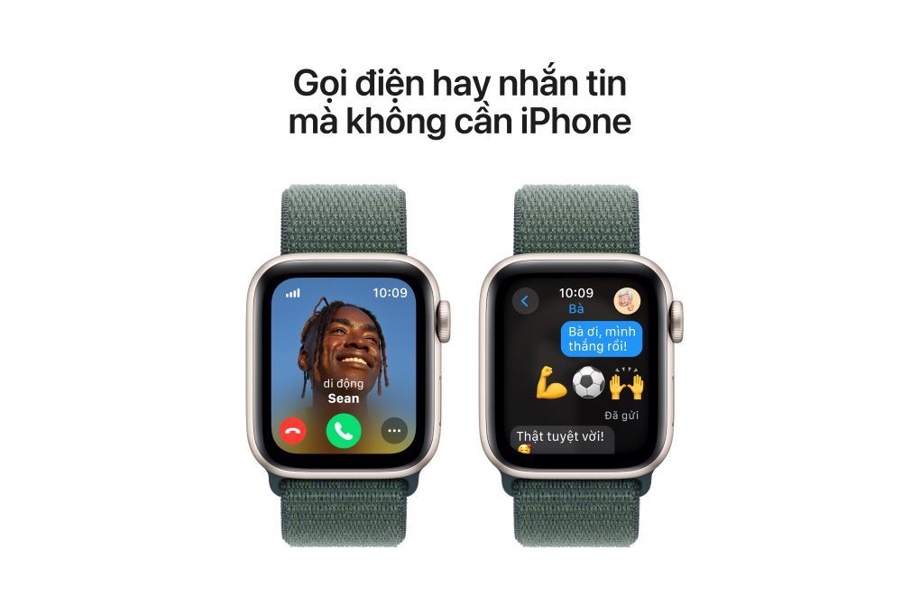 Apple Watch SE 2 GPS + Cellular 40mm viền nhôm dây vải Màu Trắng Starlight